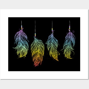 Native American Indian Feather Talismans Posters and Art